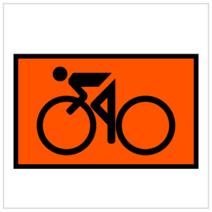 MR-TAW-27 -- MAN ON BICYCLE - TEMPORARY WARNING SIGNS WA ONLY