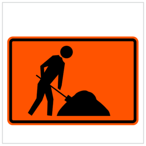 QUAD STANDS-03 - A B or C -TEMPORARY ROADWORKS SIGNS WA ONLY - MEN AT WORK