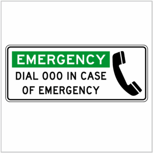 SAFE-115 - EMERGENCY DIAL 000 IN CASE OF EMERGENCY