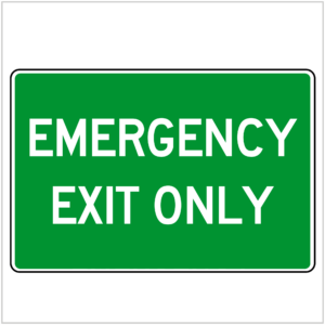 SAFE-117 - EMERGENCY EXIT ONLY