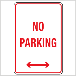CPK-255 - NO PARKING WITH LEFT/RIGHT ARROW