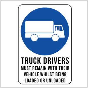 PPE-159 TRUCK DRIVERS MUST REMAIN IN THEIR VEHICLE WHILST BEING LOADED OR UNLOADED