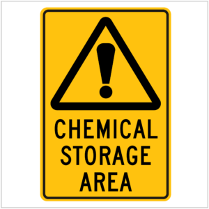 WARN-200 CHEMICAL STORAGE AREA - WARNING SIGNS