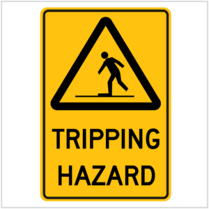 WARN-216 TRIPPING HAZARD - WARNING SIGNS
