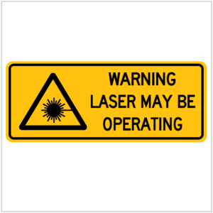 WARN-230 - WARNING LASER MAY BE OPERATING - WARNING SIGN