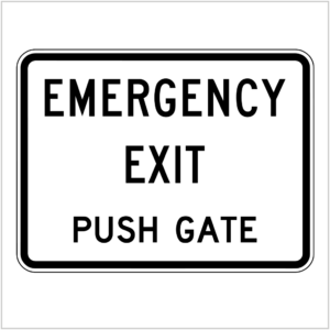 G9-68 – EMERGENCY EXIT PUSH GATE