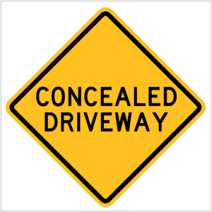 W5-55 CONCEALED DRIVEWAY