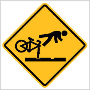 W6-10 BICYCLE HAZARD