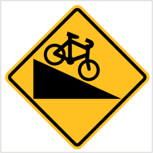W6-12 BICYCLE DESCENDING