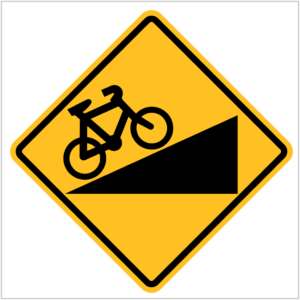W6-13 BICYCLE ASCENDING