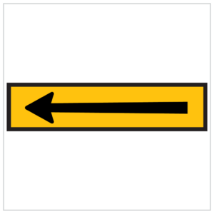 TM5-8B – LEFT ARROW IN YELLOW BACKGROUND SIGN