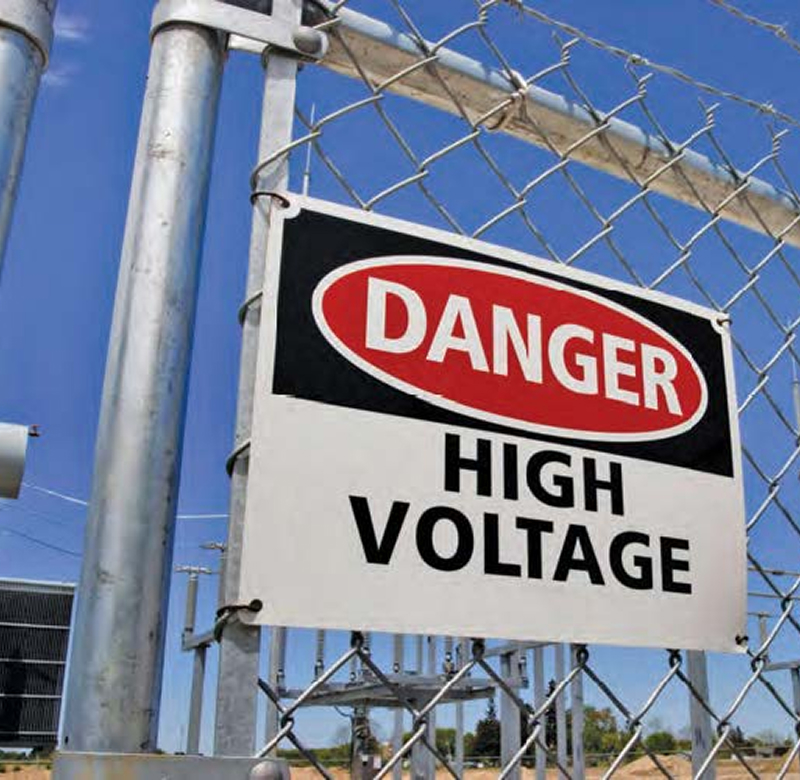 Danger warning sign on a fence from ASAP Signs, trusted hazard signs supplier in Perth for safety signage solutions